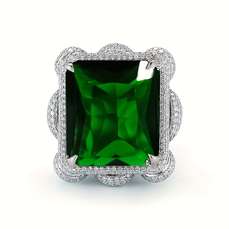 Green Gemstone Ring For Men - Anniversary Gift
